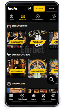 Registrazione e deposito nell'applicazione mobile Bwin